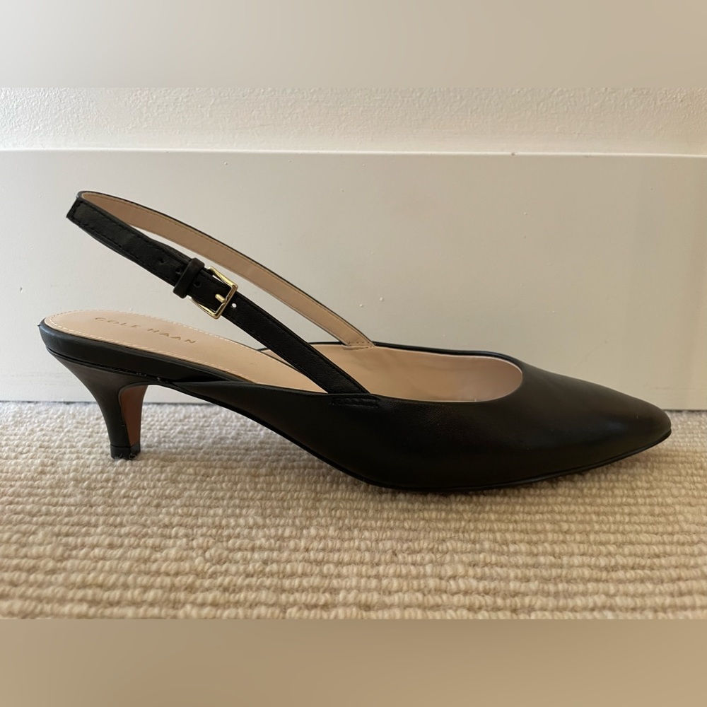 Cole Haan | Sling Back Black Leather Pump